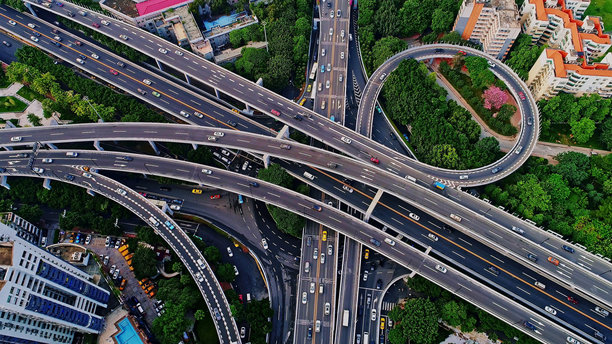 广州城市天际线的航拍照片，珠江新城，广东，中国，亚洲。图片下载