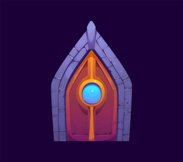 幻想魔法传送门，卡通游戏素材图片下载