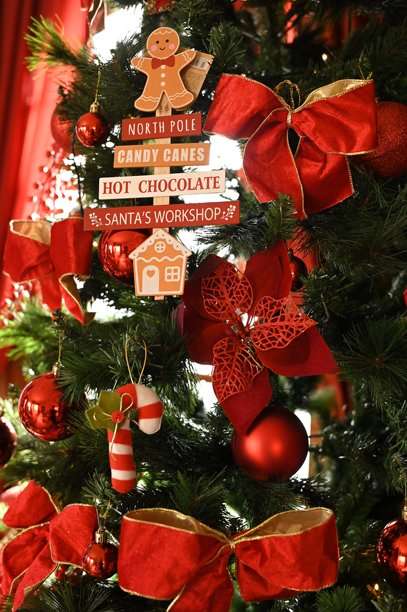 圣诞装饰布置，圣诞老人，鲜花，雪，礼物，模糊区域，节日礼物图片图片下载