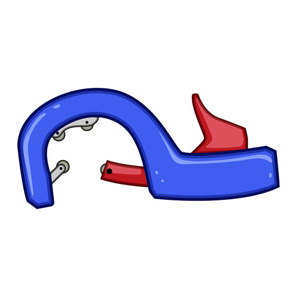 卡通风格的管道切割器矢量插图图片下载