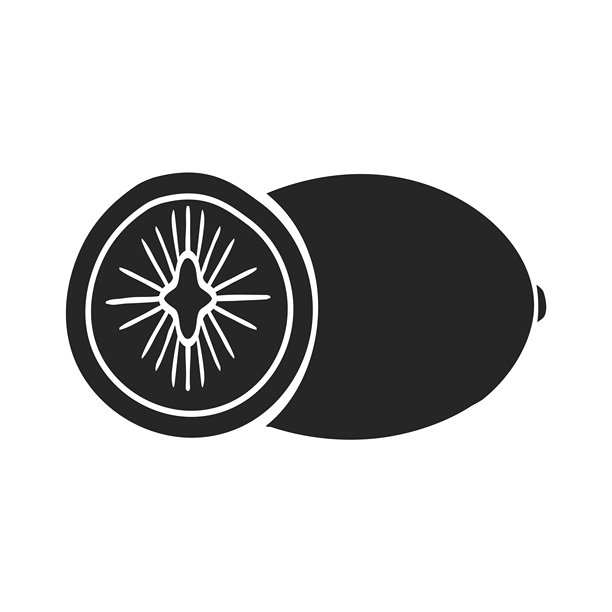 手绘图标 猕猴桃角色 绘图 矢量插图图片下载