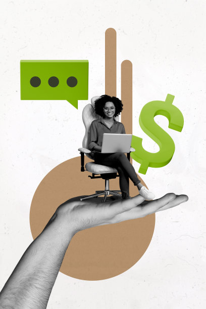 复合趋势艺术作品 3D 草图图像 照片拼贴 钱币 美元 商业 大手握住年轻女士 工作 笔记本电脑 演讲云彩图片下载