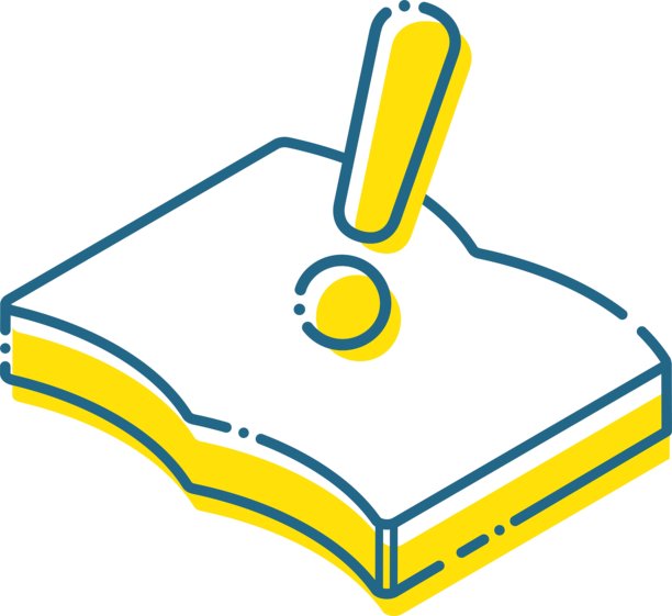 感叹号和简单的笔记本，书籍 / 插图素材（矢量插图）图片下载