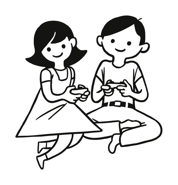 两个儿童手持设备图片下载