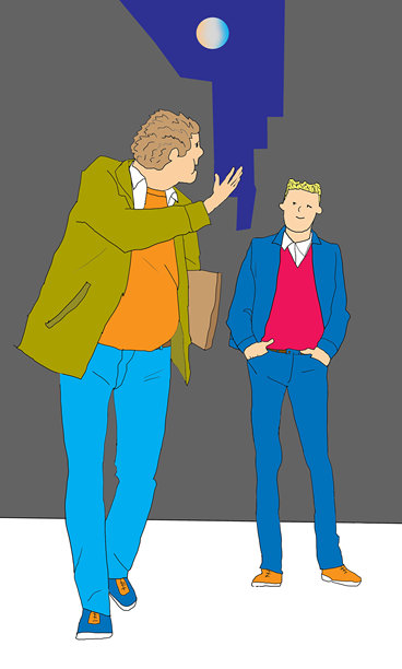 朋友间的街头问候图片下载