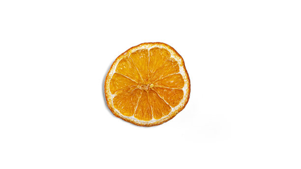 白色背景上的干橙子。高质量照片图片下载