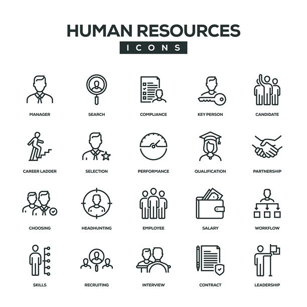 人力资源线图标设置图片下载