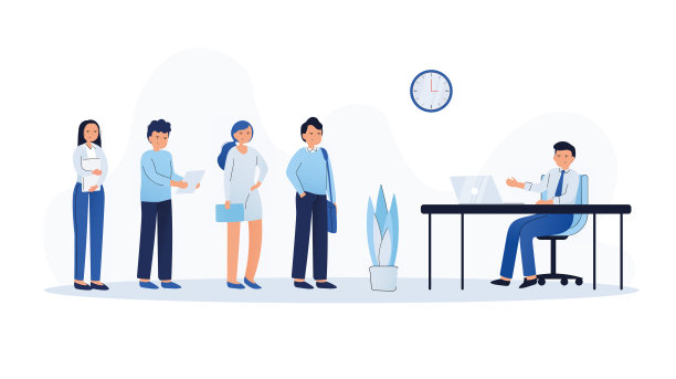 人力资源概念矢量图。现代平面设计的登陆页，展示和海报等。图片下载