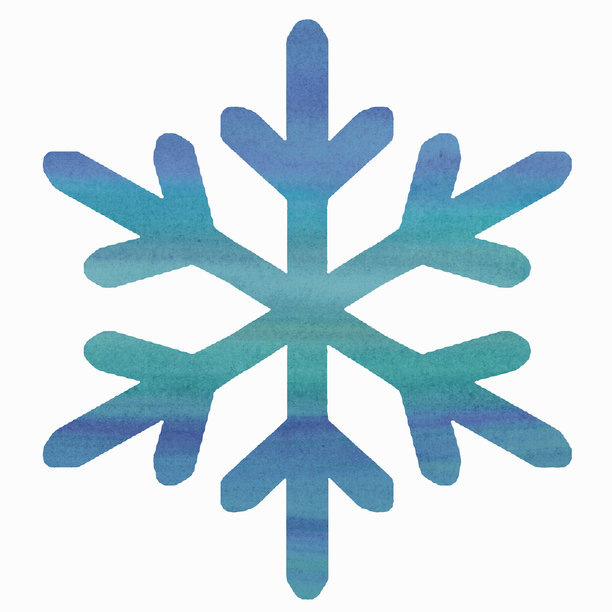 可爱的水彩手绘雪花。圣诞节。新年图片下载