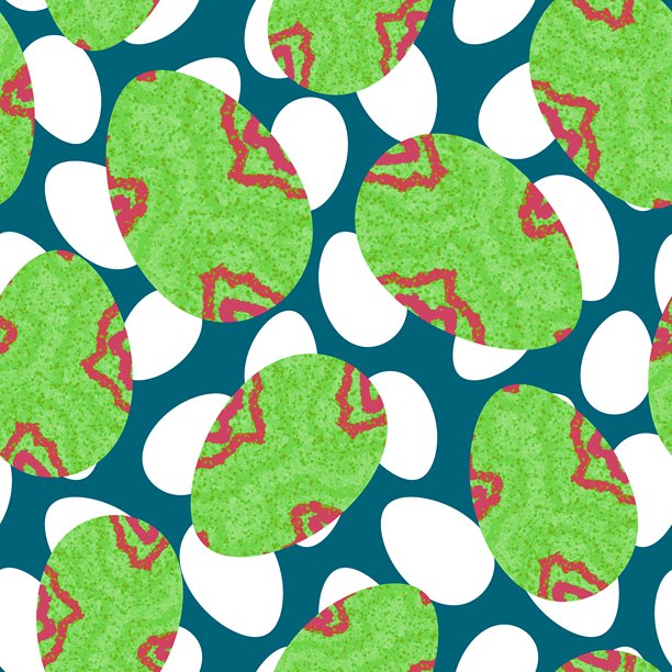 卡通复活节彩蛋无缝图案，适用于包装纸、面料和服装印刷图片下载