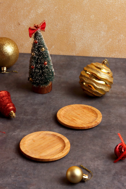 圣诞快乐 十二月 新年 假日 照片 盘子 背景 装饰品 顶视图 装饰 活动图片下载