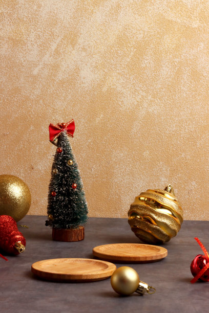 圣诞快乐 十二月 新年 假日 照片 盘子 背景 装饰品 顶视图 装饰 活动图片下载