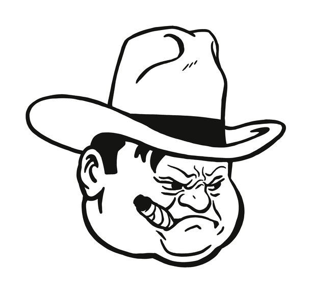 戴着牛仔帽的愤怒男子图片下载