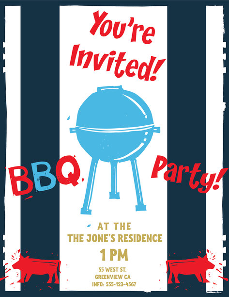 高烧烤邀请图片下载