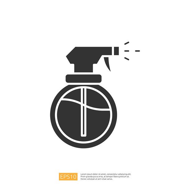 这张图片展示了一个简单的喷雾瓶图形，通常用于喷洒液体，可能是清洁剂或喷雾。图片下载