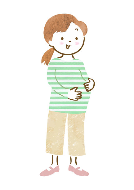 手绘全身插图的孕妇图片下载