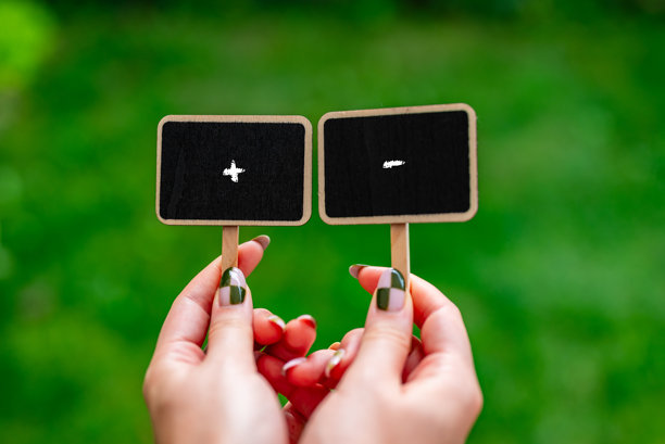 黑板或粉笔板标签，上面用粉笔写着激励文字“加减” - 概念照片图片下载