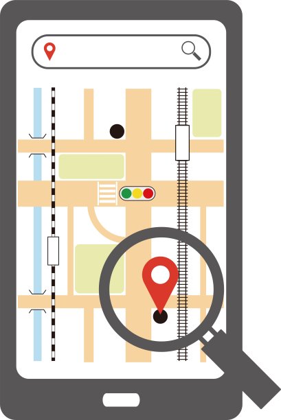 智能手机地图应用上显示勾选标记的屏幕插图 / 插图素材（矢量插图）图片下载