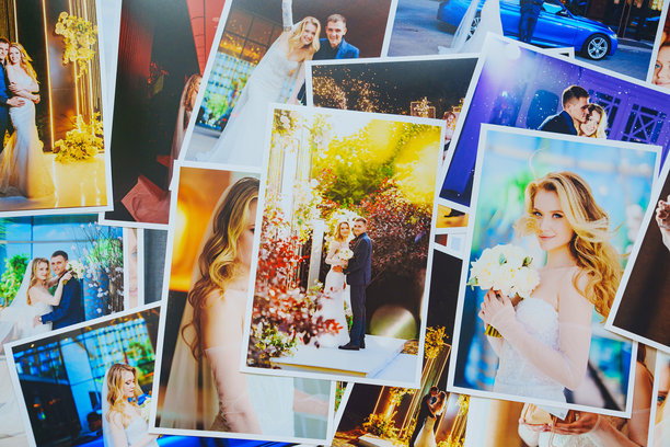 美丽的婚礼照片印刷品。专业摄影。图片下载