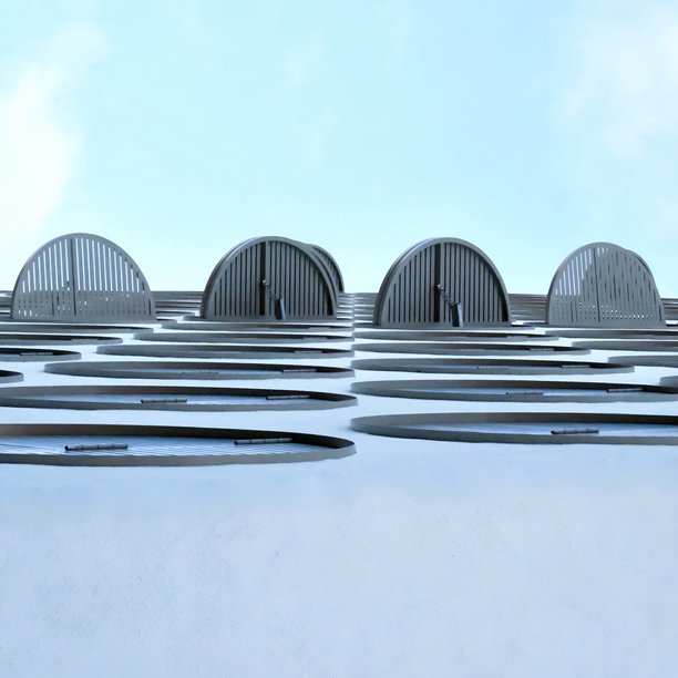 仰望抽象建筑照片图片下载