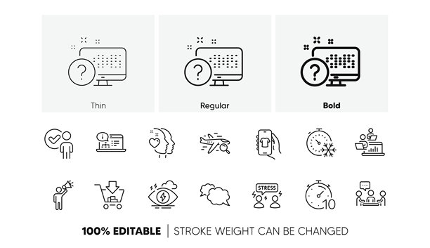 压力、品牌大使和团队合作线条图标。用于网页应用、印刷。线条图标。矢量。图片下载