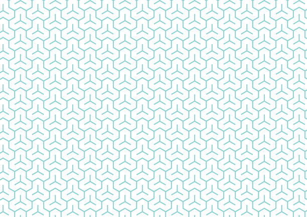 日本图案的毘沙门龟壳纹样，蓝色背景素材图片下载