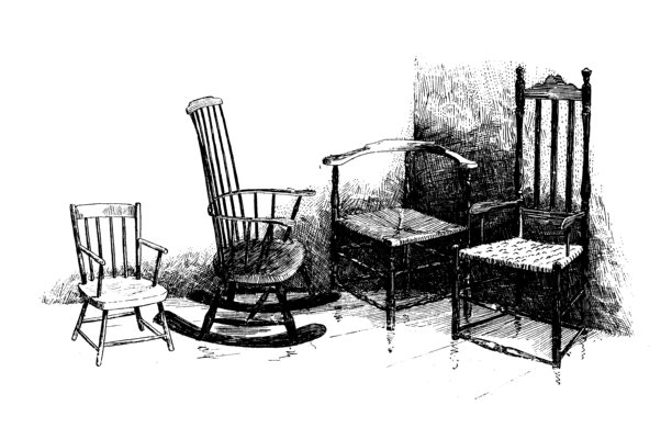 马萨诸塞州富兰克林县的古董图片：旧椅子图片下载