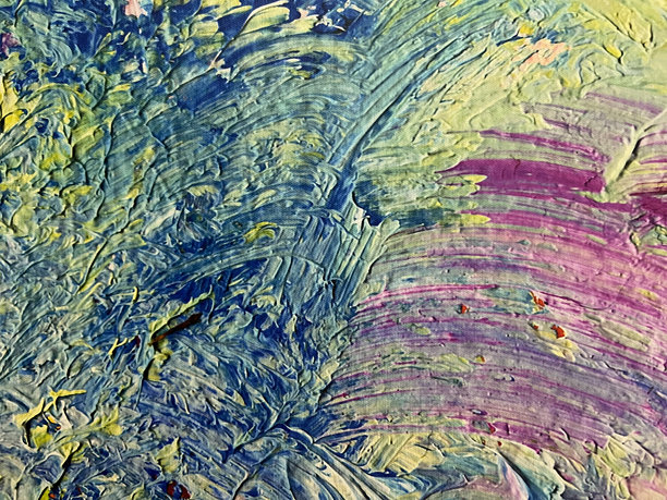 图片艺术品的特写片段。抽象的彩色油画在画布上与油漆笔画。时尚的彩色背景。油彩纹理与画笔和调色板刀笔画。图片下载