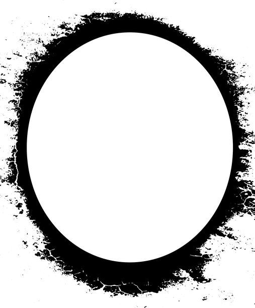 一幅黑白镜子照片框，带有黑色边框和磨损效果的框架图片下载