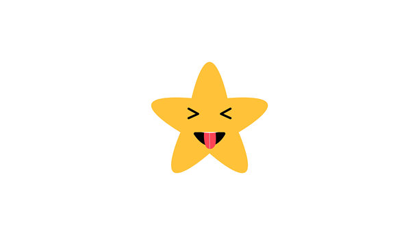 明星表情符号系列，平面表情符号图标图片下载