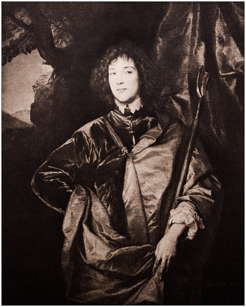 古董艺术绘画插图:凡戴克-菲利普勋爵二世华顿图片下载