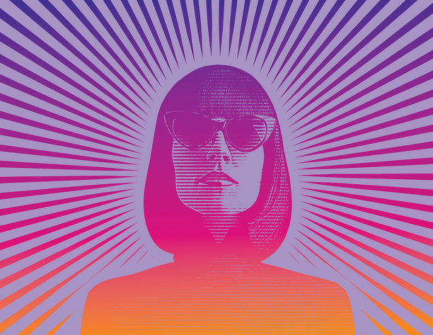 一个美丽的女性半机械人的肖像图片下载