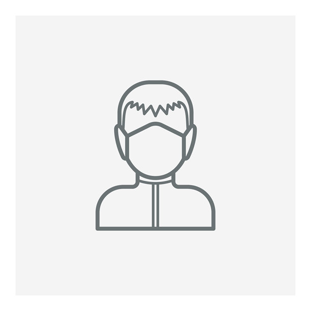 戴医用口罩的男人图标图片下载