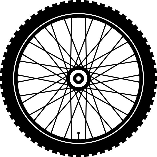 自行车轮子矢量图标。自行车轮子符号。自行车橡胶。山地轮胎。气门。健身自行车。摩托车。矢量。图片下载