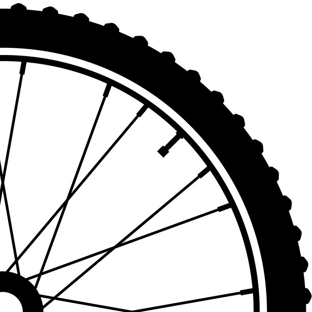 自行车轮子矢量图标。自行车轮子符号。自行车橡胶。山地轮胎。气门。健身自行车。摩托车。矢量。图片下载