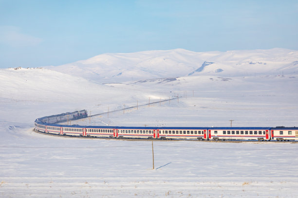 冬季的东部快车（Dogu Ekspresi）照片，卡尔斯，土耳其图片下载