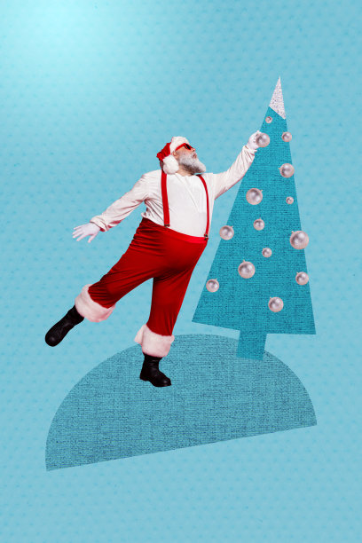 创意艺术海报照片拼贴，快乐女孩坐在巧克力饼干堆上，甜点营养小吃，背景为彩绘图案。图片下载