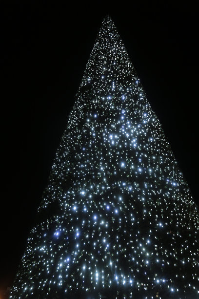 圣诞节的灯光和礼物照片图片下载