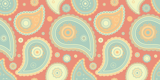 时尚涂鸦与优雅复杂。地毯服装的图片剪贴簿。美丽的草地与酷炫的复古风格。图片下载