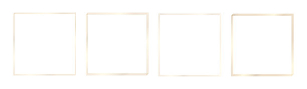 奢华金色细方框系列。闪亮的金色几何边框，装饰卡片、照片、证书、海报、盛大开幕、婚礼邀请的设计元素。矢量插图图片下载