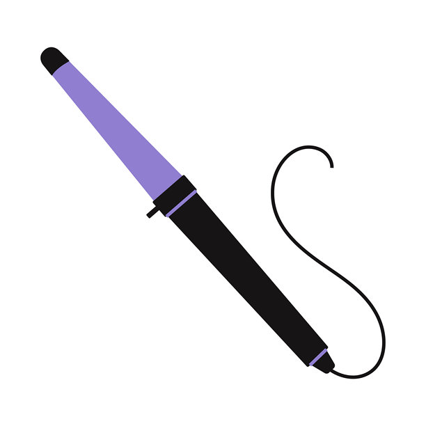 锥形卷发棒。美发专业工具和发型造型配件图片下载