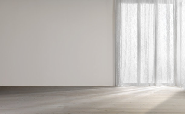 一张空房间的大窗户的单幅照片图片下载