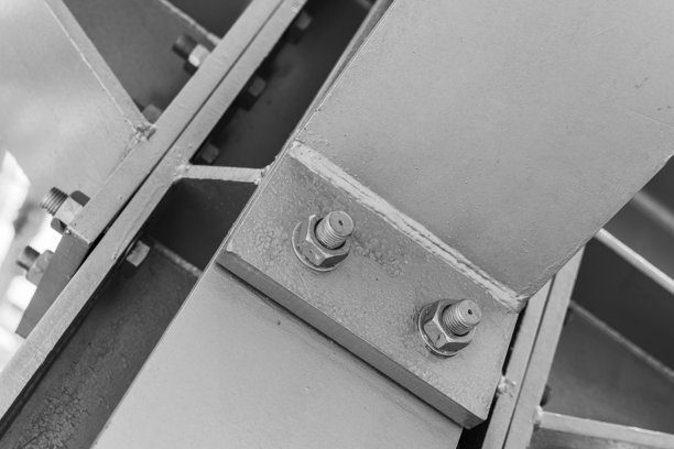 抽象工业建筑背景，黑白照片图片下载