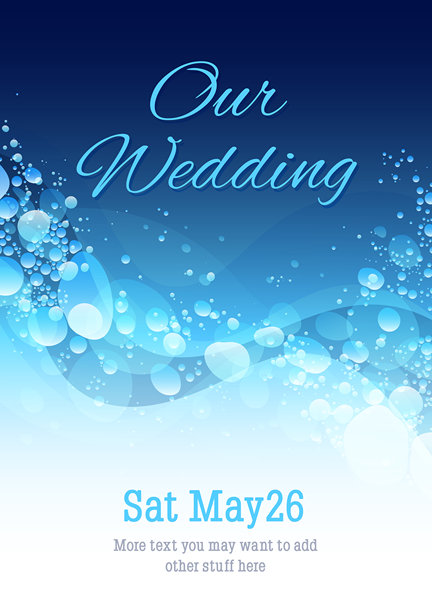 蓝色的婚礼邀请图片下载