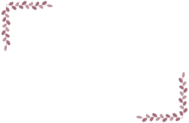 简单植物框架矢量插图素材，秋天的叶子、草叶，可爱的粉彩框架，留白空间图片下载