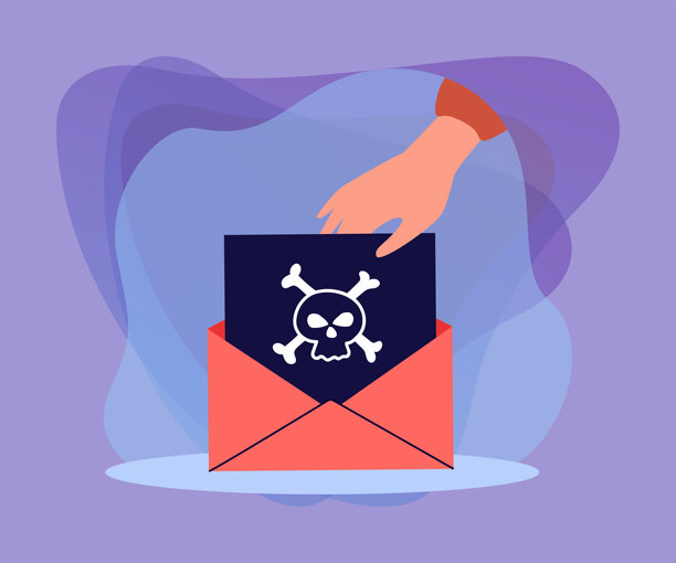 手打开带有骷髅头图片的信封图片下载