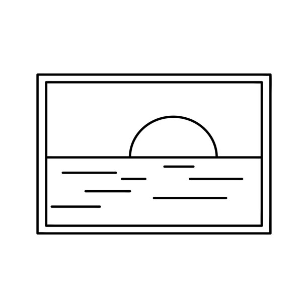 照片画廊矢量图标符号图形独立标志网页图标设计图片下载