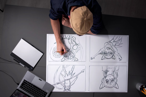 手绘漫画动漫儿童插图图片下载