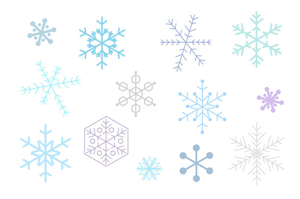 多彩多样的雪花图片图片下载