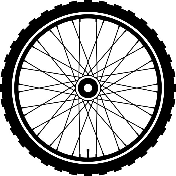 自行车轮子矢量图标。自行车橡胶轮胎、金属辐条和轮圈。健身自行车、运动、道路、旅游、山地自行车轮胎。自行车轮子符号。气门。摩托车。矢量插图。图片下载